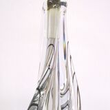 JB sculptural transparent and black crystal lamp