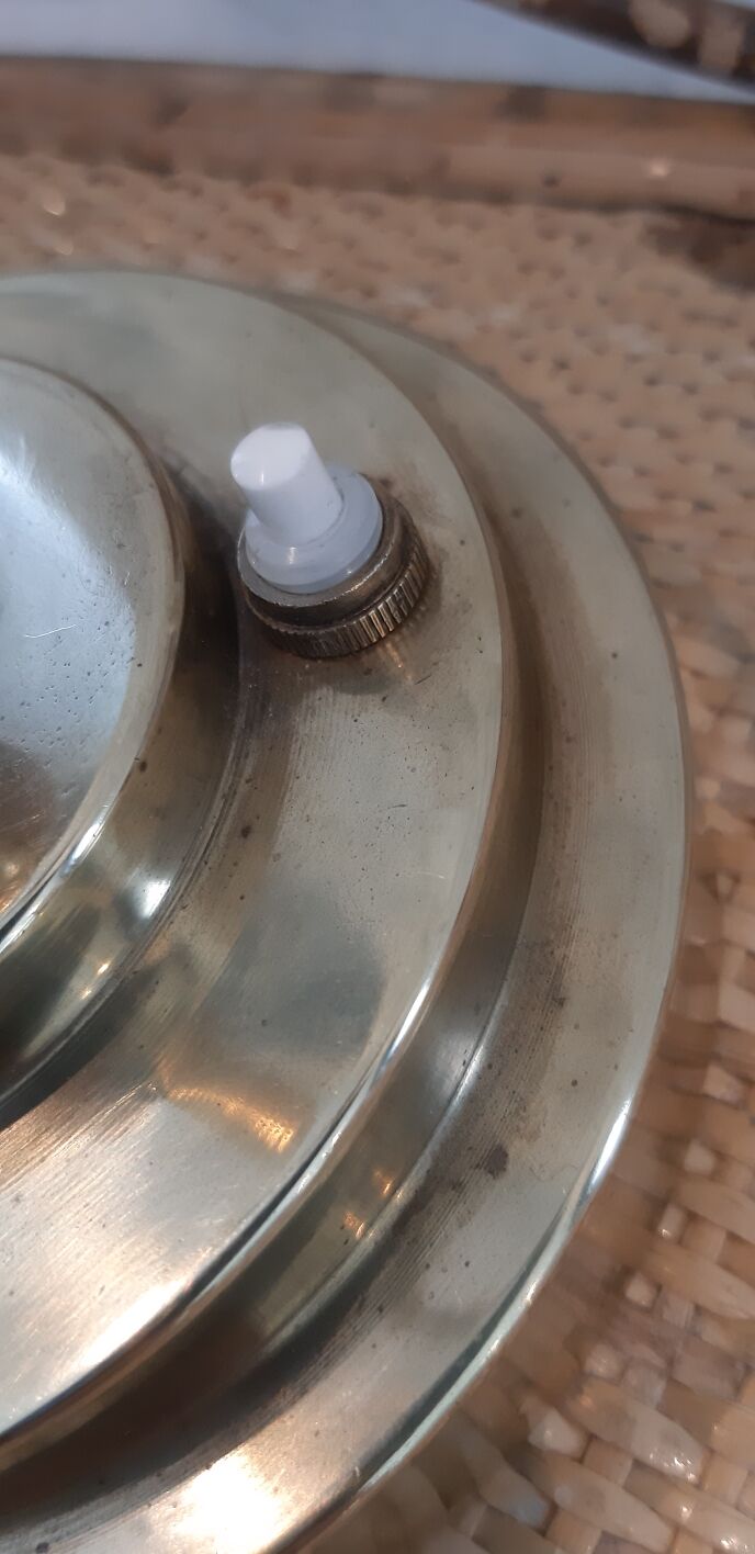 20/30s brass swan collar lamp