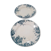 Lot of 2 plates Saint-Amand and Hamage model Marie-Louise