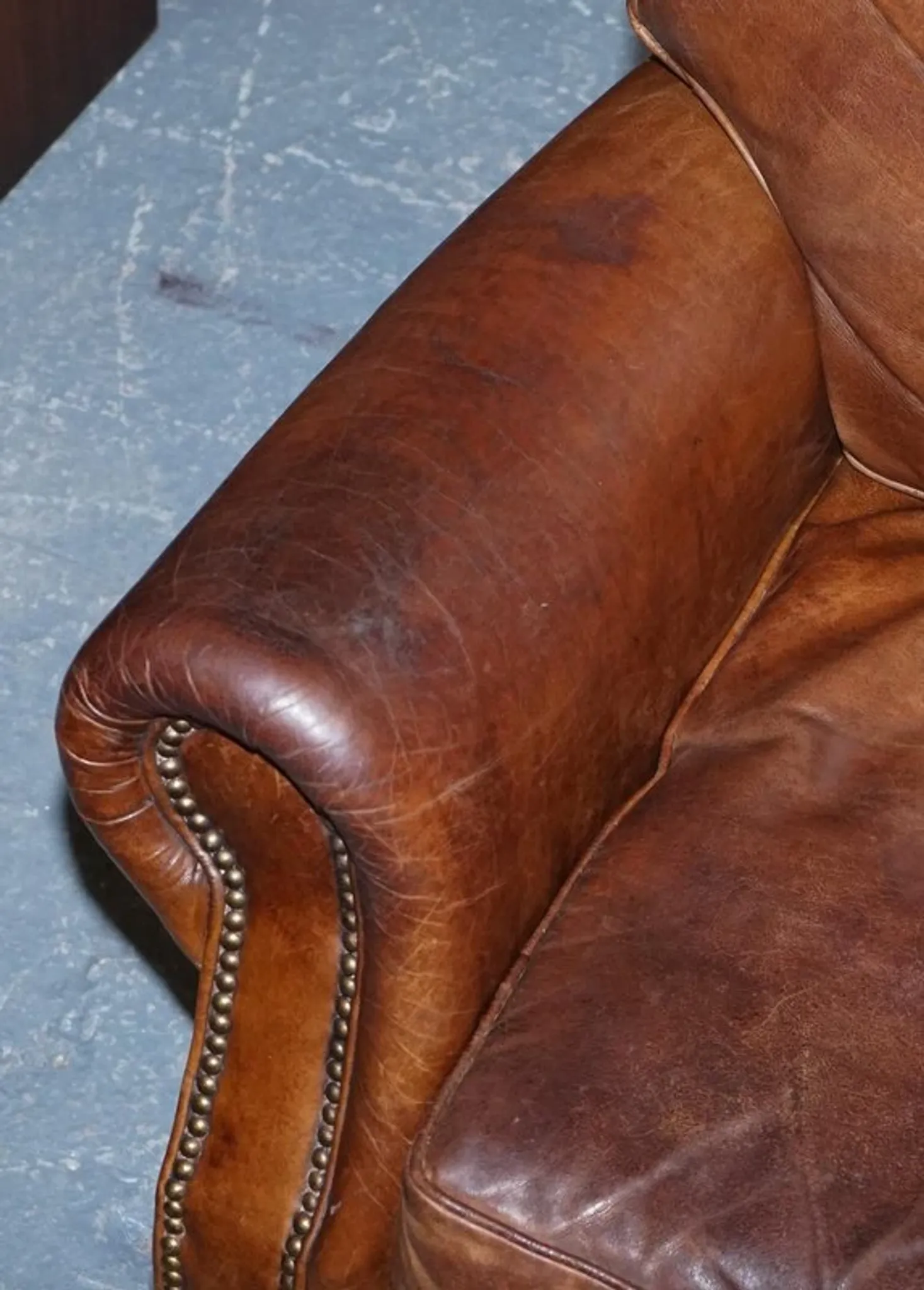 Balmoral 3-Seater Leather Sofa in Heritage Brown by Halo