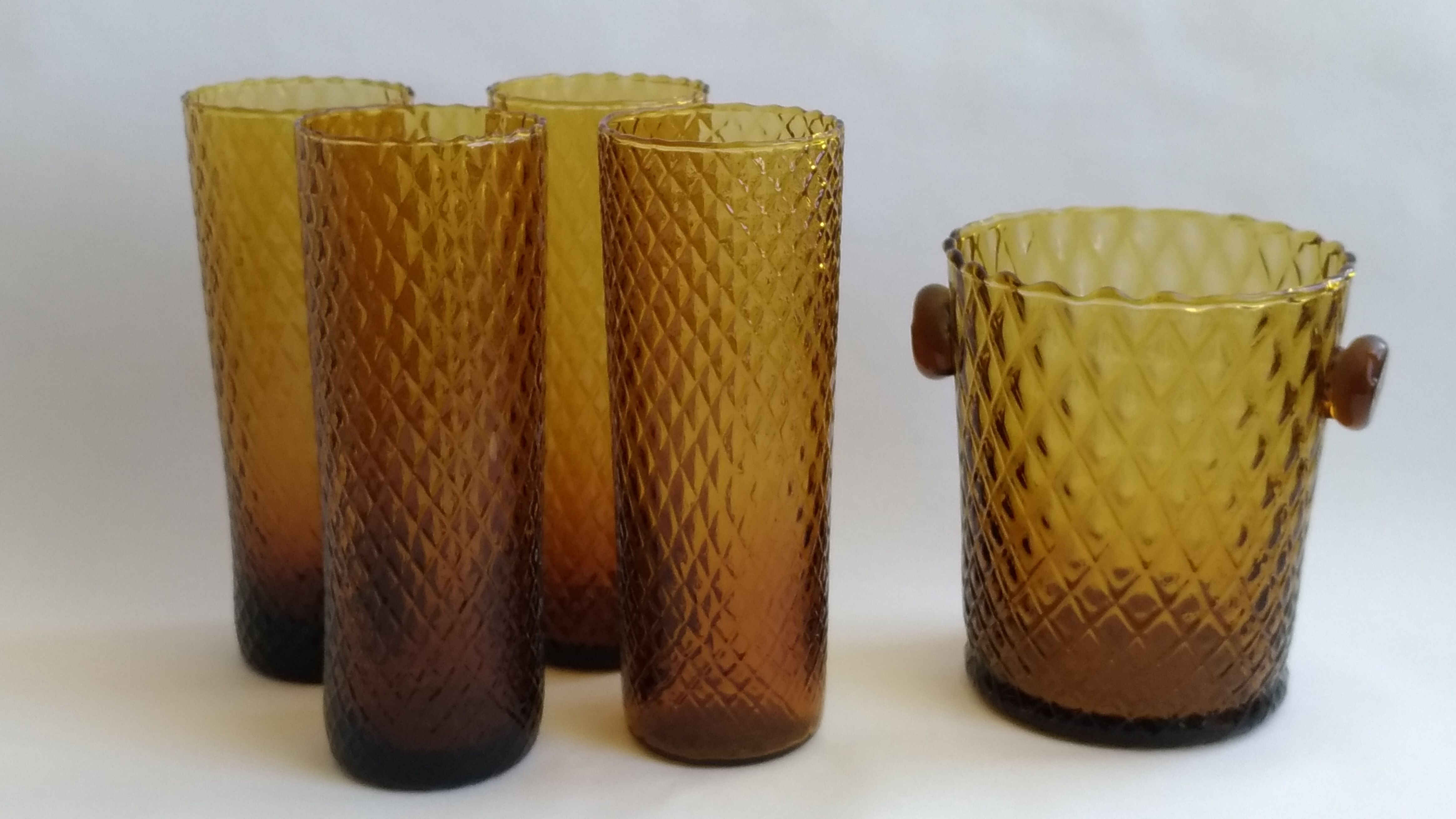 Ht 16cm orange ade glasses - Ice bucket