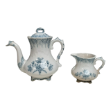Ensemble cafetière et pot à lait St Amand et Hamage Nord modèle Régence
