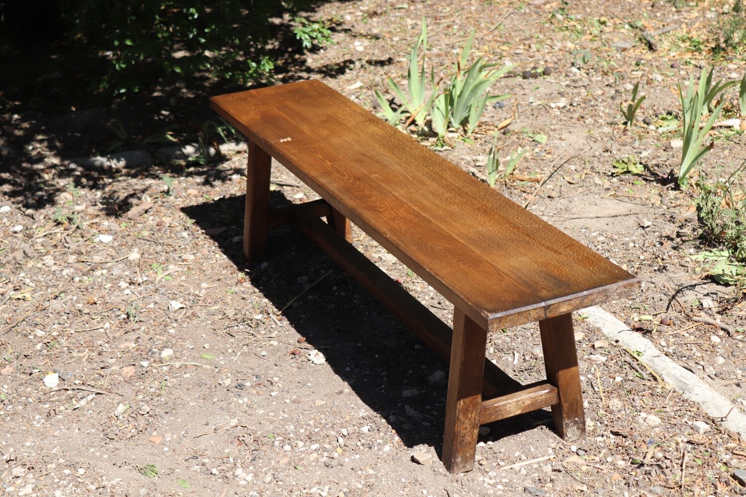 Old oak farmhouse bench