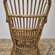 Fauteuil en Rotin Bambou vintage 1950s design -H85cm