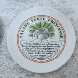 6 plates in auteuil porcelain signed Jacques Lobjoy