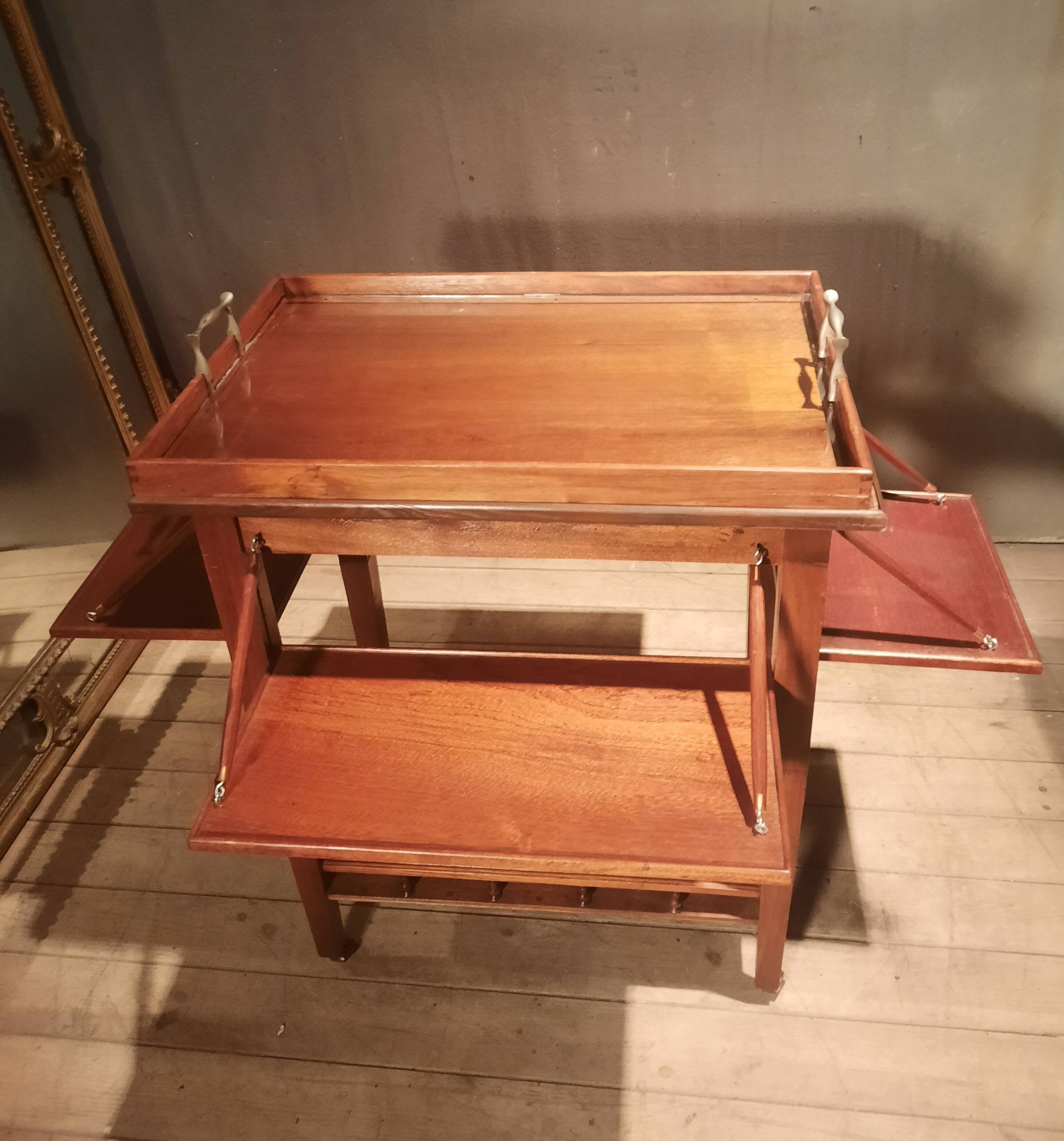 Sideboard with four drop-leaves