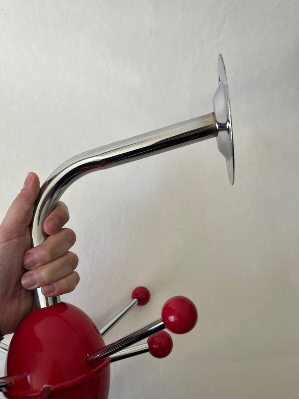 Porte manteau vintage Spoutnik rouge