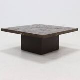 Rare table basse en pierre fossile par Metaform 1970