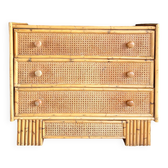 Rattan chest of drawers