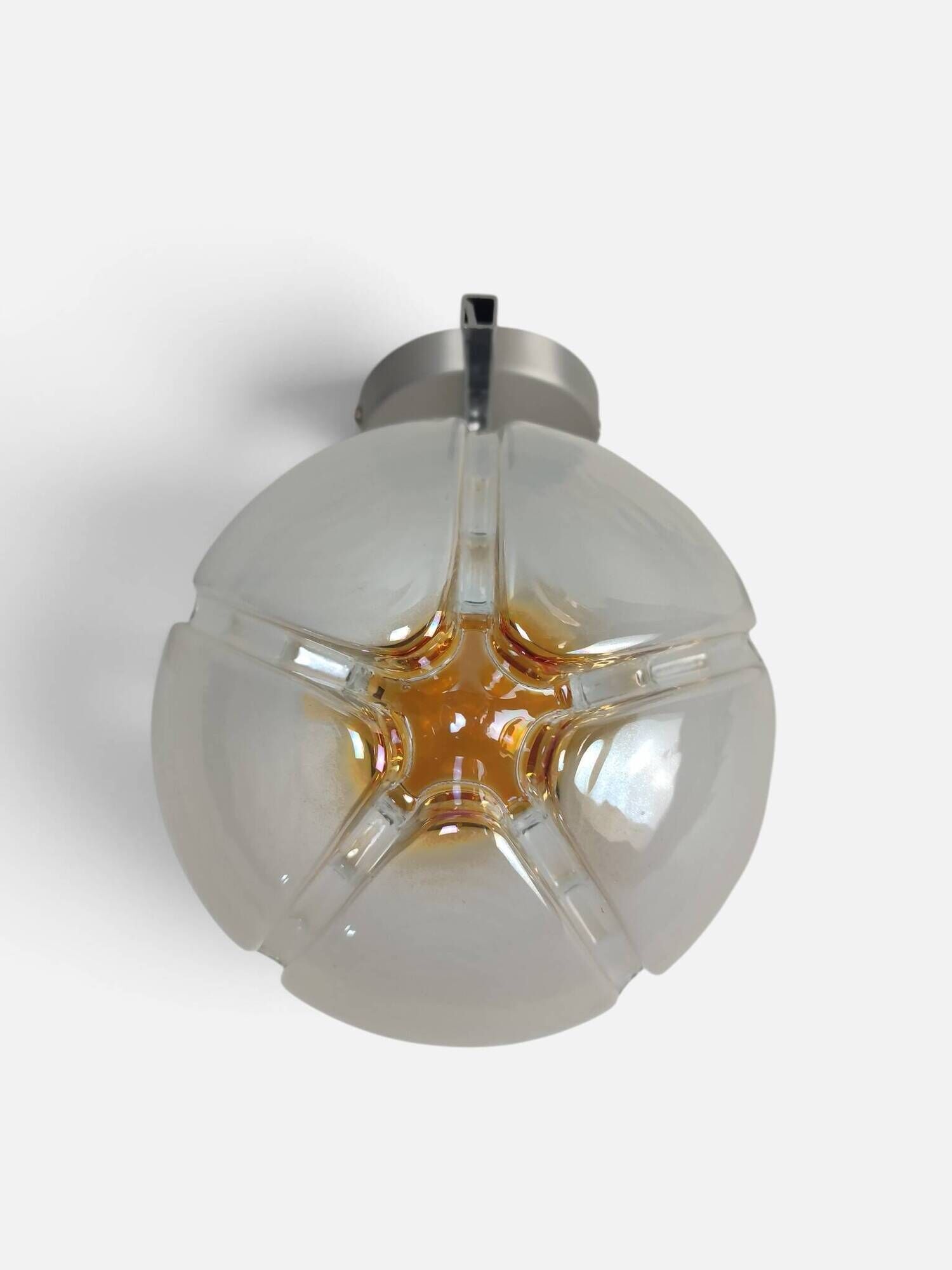 Space Age wall light in chrome and Murano glass by Mazzega – Years