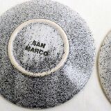 Set of 6 speckled cups & saucers