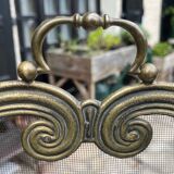 Old brass fireplace screen
