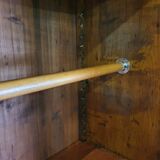 Rustic Wardrobe in Fir with Curtains