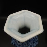 Antique 19th century Delft pair of hexagonal vases - Petrus Regout Maestricht
