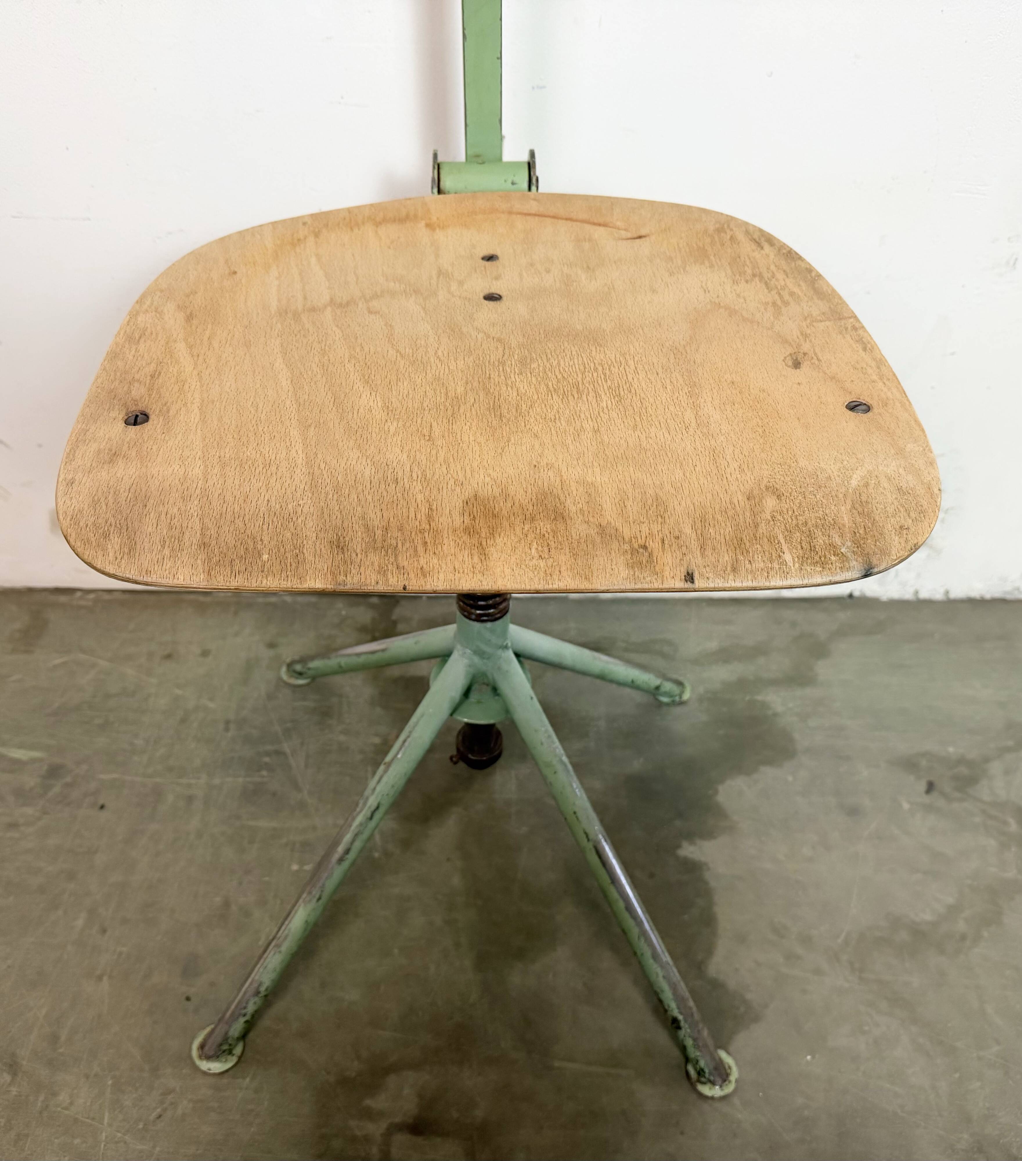 Green Industrial Workshop Chair, 1950s