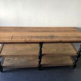 Draper in oak trade counter table / haberdashery