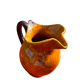 Carafe in ochre and maron sandstone