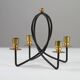 Black & brass four-light candle holder – Gunnar Ander for Ystad-Metall, Sweden, 1950s/1960s