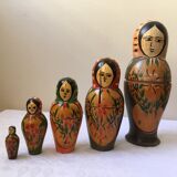 Indian-style wooden nesting dolls