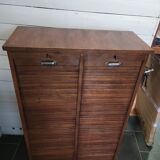 Double oak curtain file cabinet