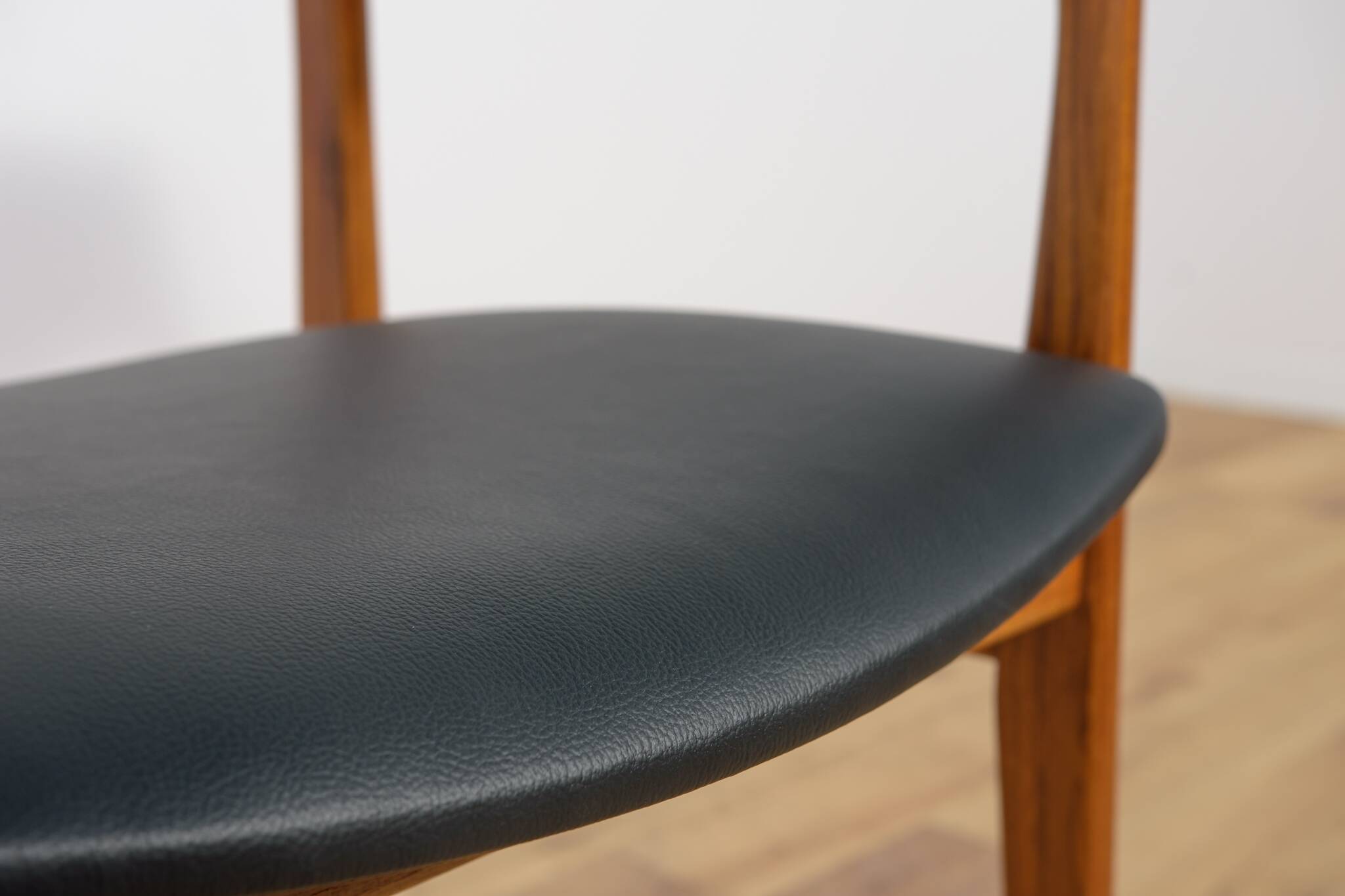 Mid-Century Teak & Leather Armchair, Denmark, 1960s