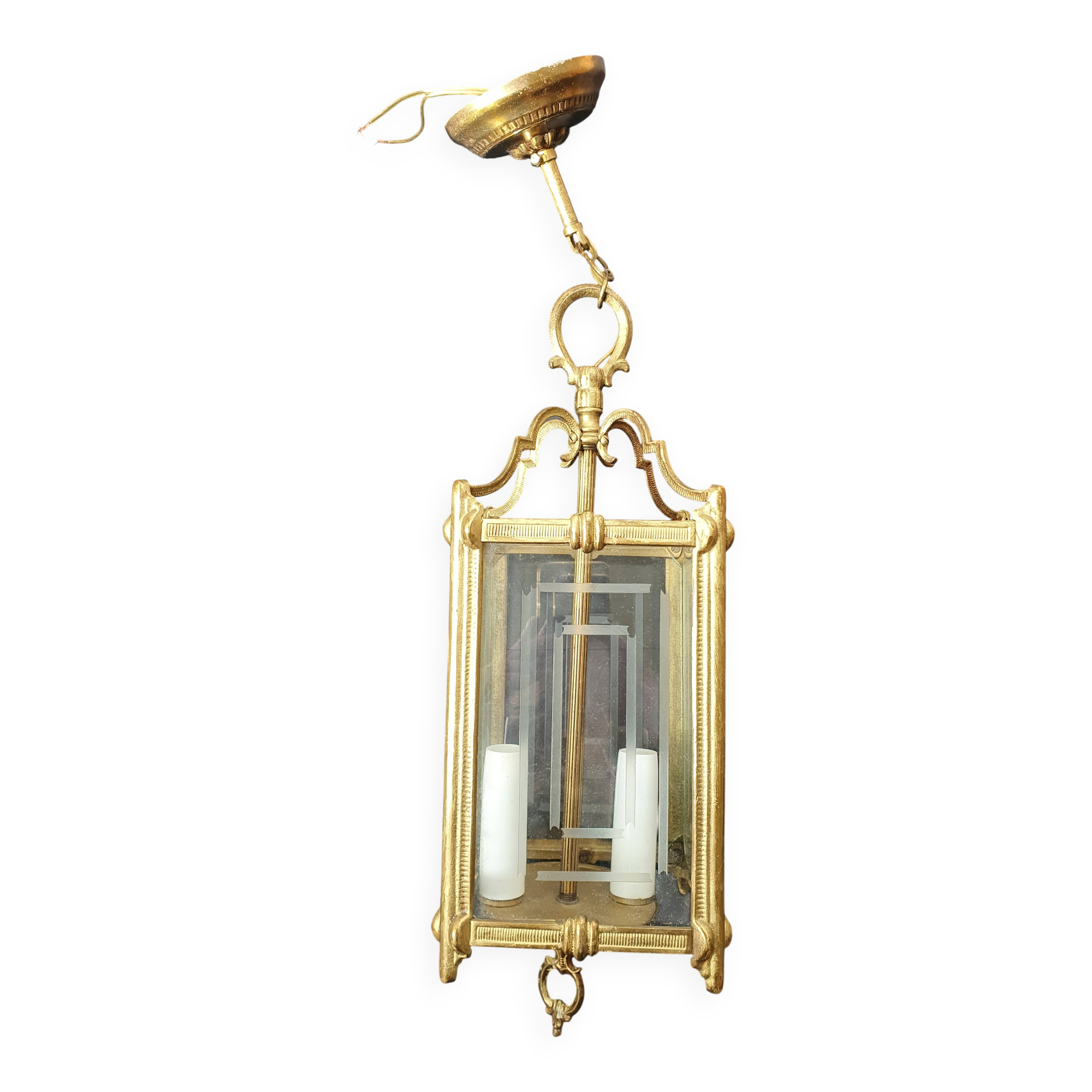 Lanterne quatre verres transparent vintage
