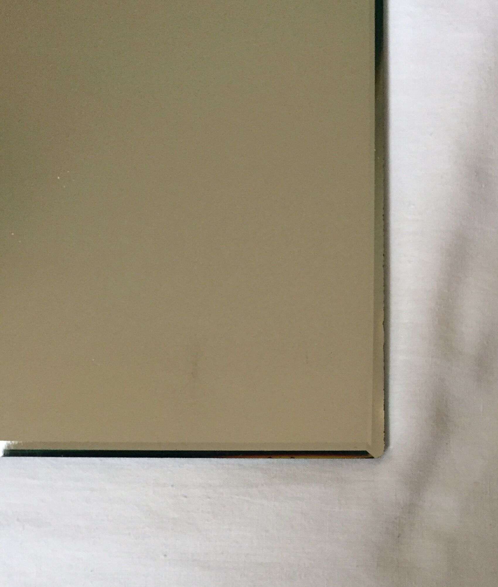 Vintage rectangular bevelled mirror, 1970s