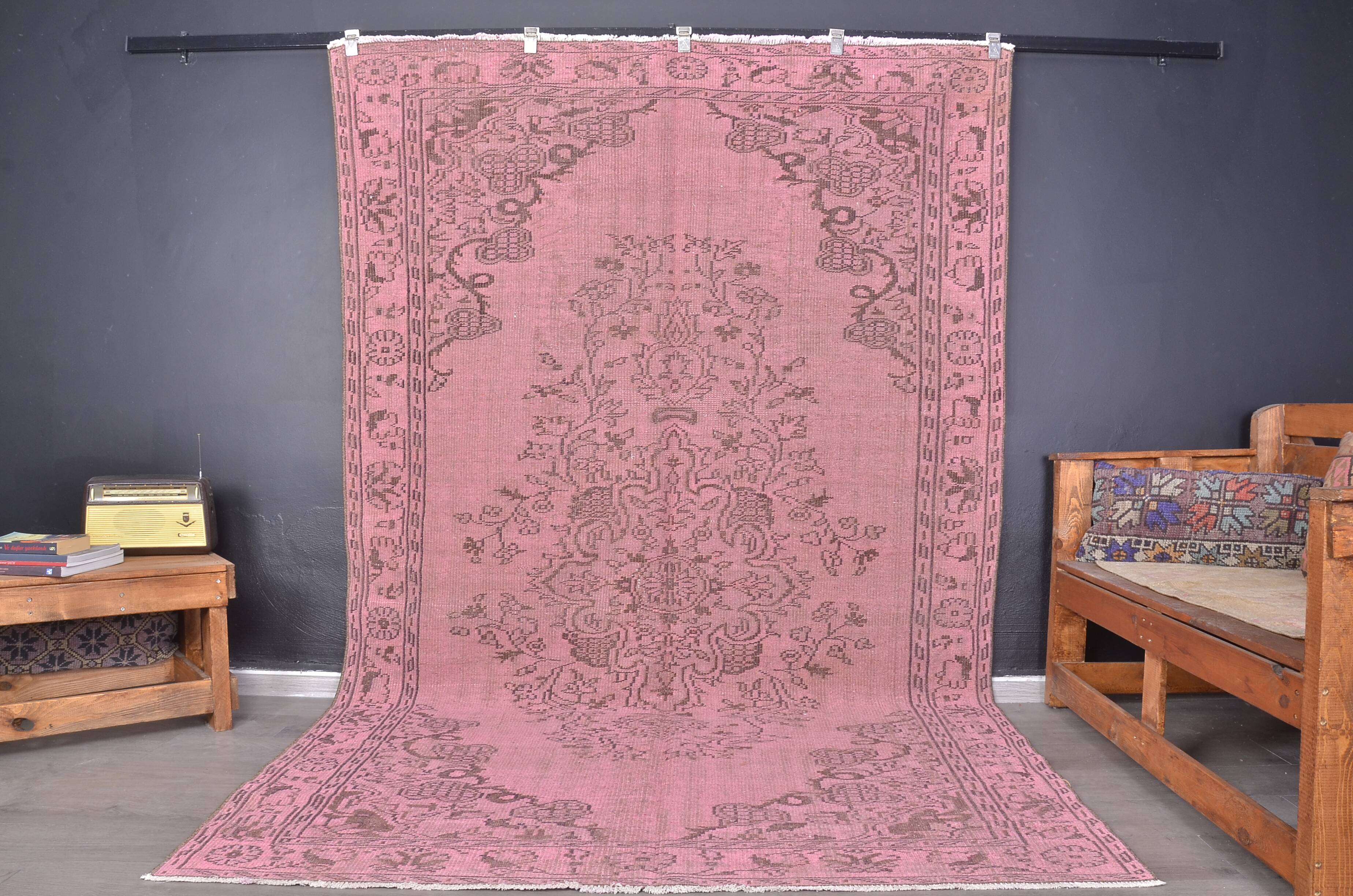 Pink Oushak Turkish Carpet sku 1129