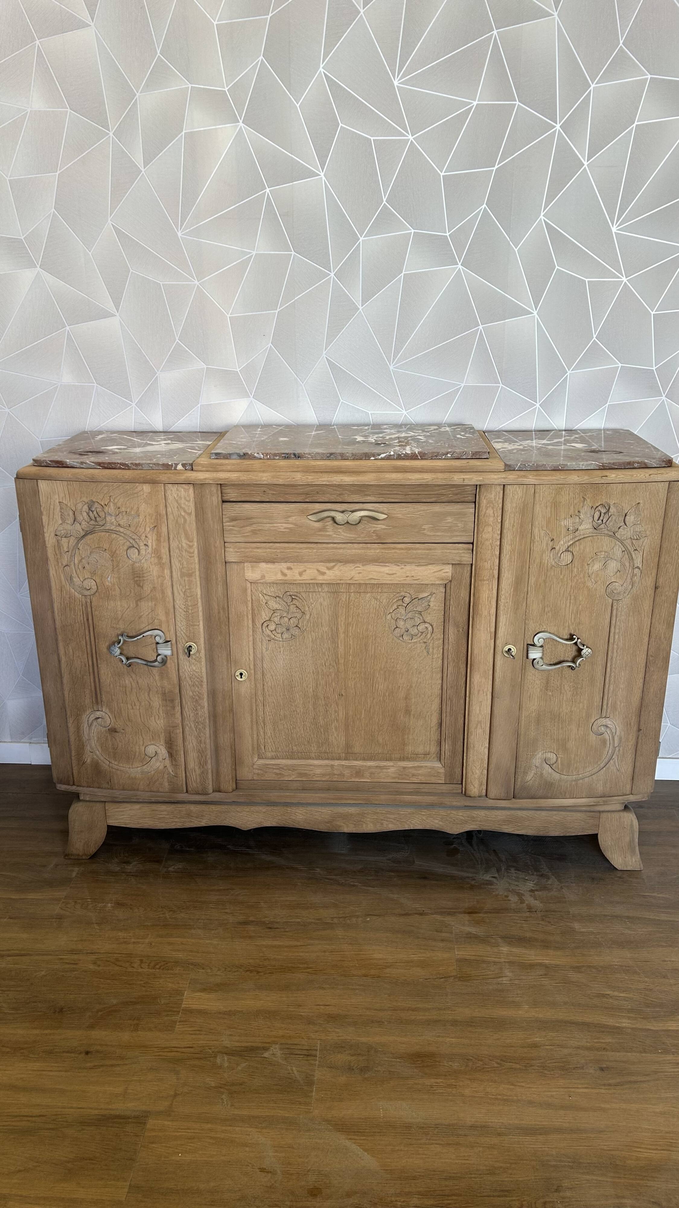 1950s Art Deco airbrushed sideboard