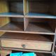 American solid oak desk with antique patina