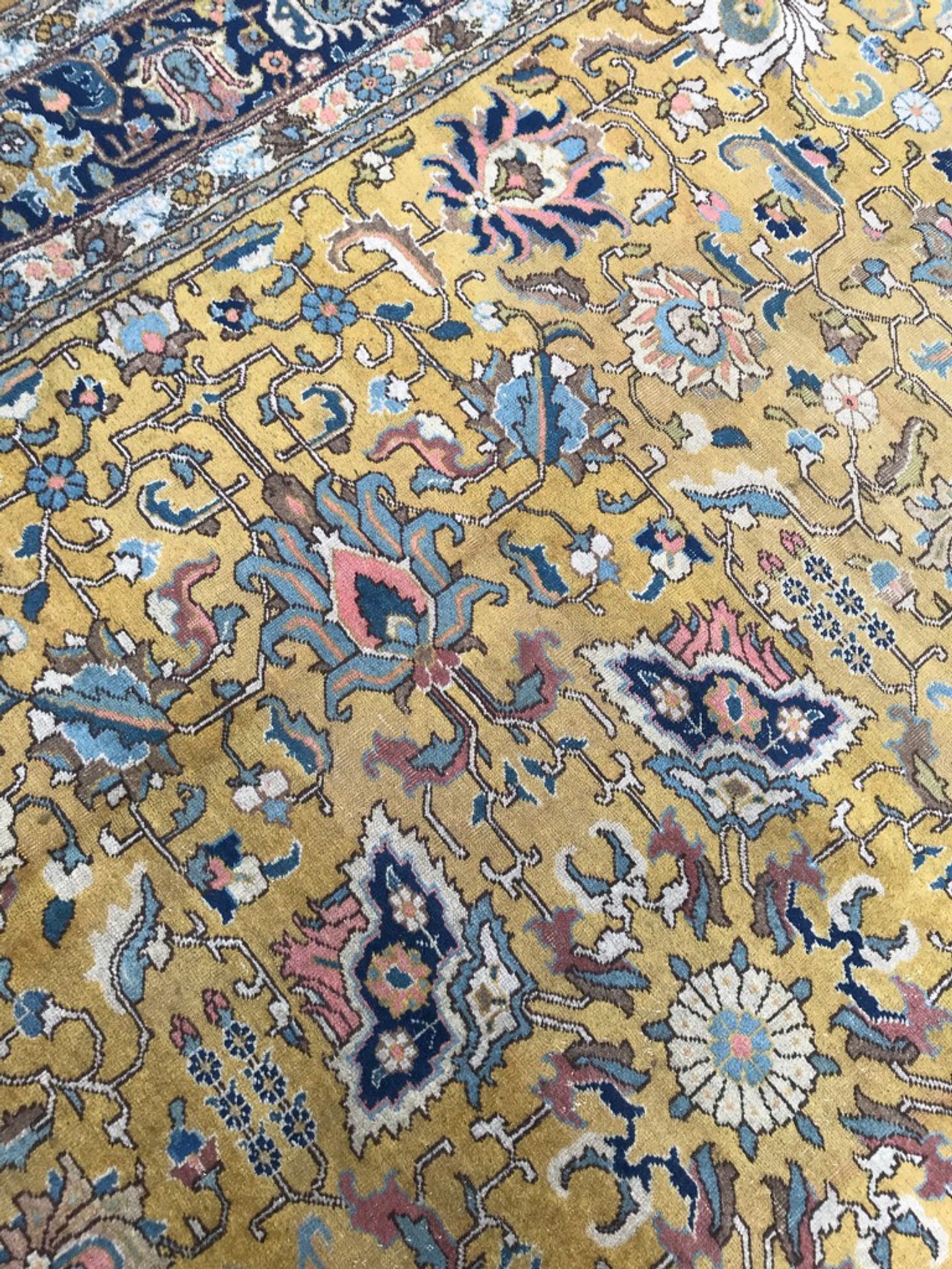 Persian old rug Persian Tabriz handmade 284x360cm