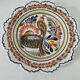 Henriot Quimper plate – pheasant motif – scalloped edge – F14 decoration