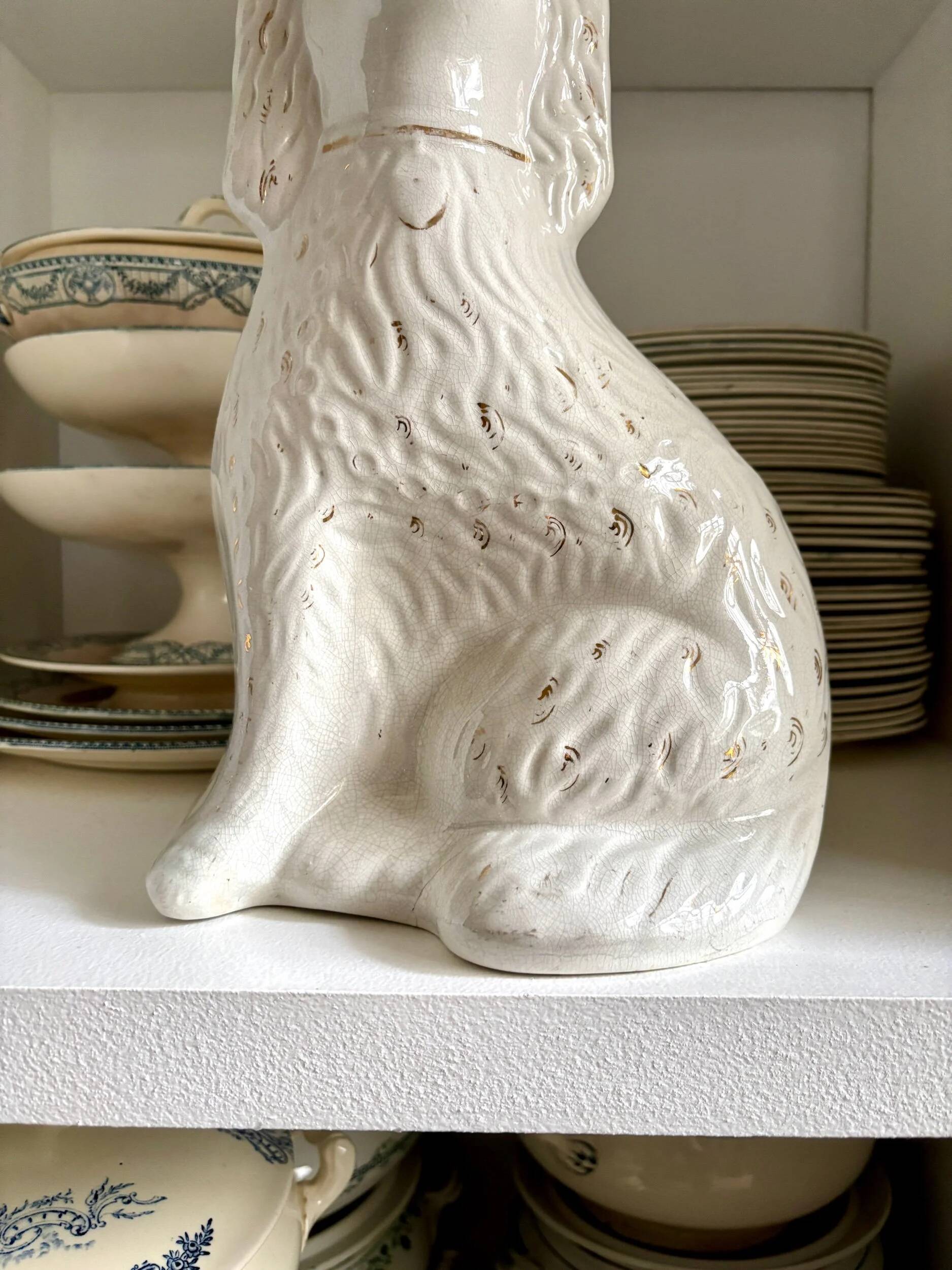 Dog, Cavalier King Charles in Staffordshire earthenware no. 9, circa 1860