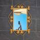 Miroir vintage artdeco fer forgé