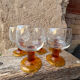 Verres à pied Luminarc années 70 orange