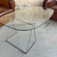 Table basse verre et acier