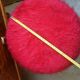 Vintage faux fur pouf