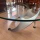 Table basse en aluminium et verre par Knut Hesterberg pour Ronald Schmitt, Allemagne, années 1960.