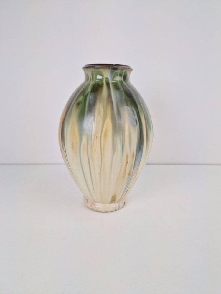 Glazed Stoneware Vase by Grégoire Lebon, Belgium, 1940s