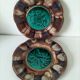 Two antique plates - Rubelles Enamel Factory (circa 1845–1855)