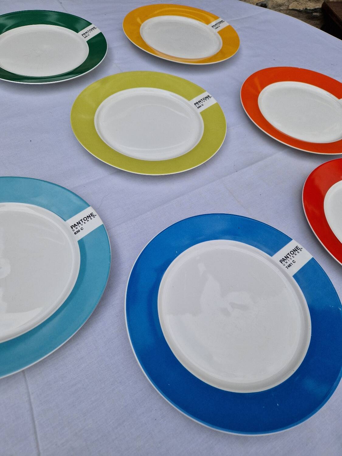 Set of 8 Pantone Dessert Plates by Luca Trazzi for Serax