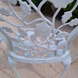 2 cast aluminum garden chairs