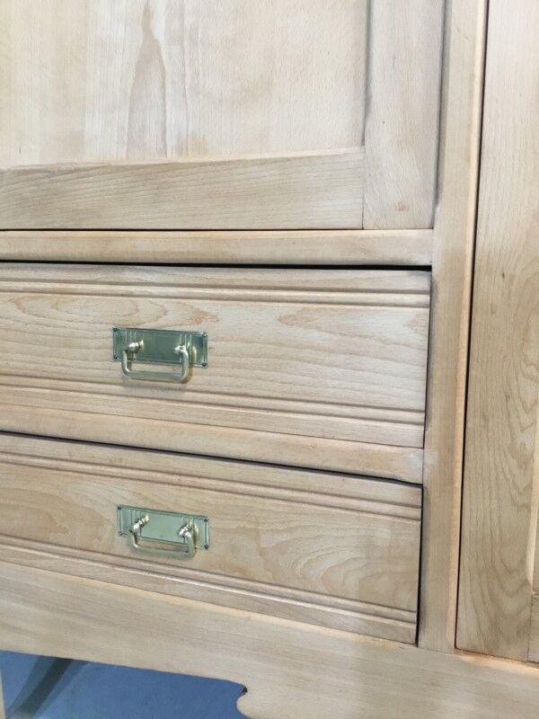 Raw wood hotel cabinet