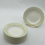 Service d’assiettes creuses / à soupe, salins , isoard,  vintage , anciennes