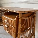 Vintage rattan desk