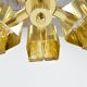 Mid-century design brass and resin pendant, 1960s / Hungary