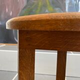 2 Vintage Tripod Oak Stools 50s