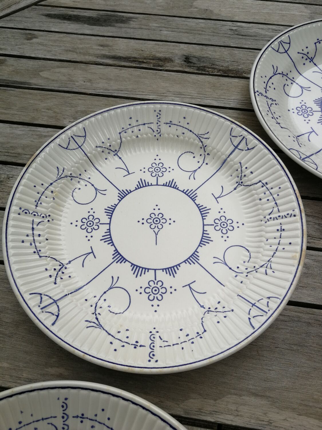 Set of 9 flat plates Copenhagen from Royal Boch