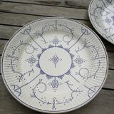 Ensemble de 9 assiettes plates Copenhague de Royal Boch