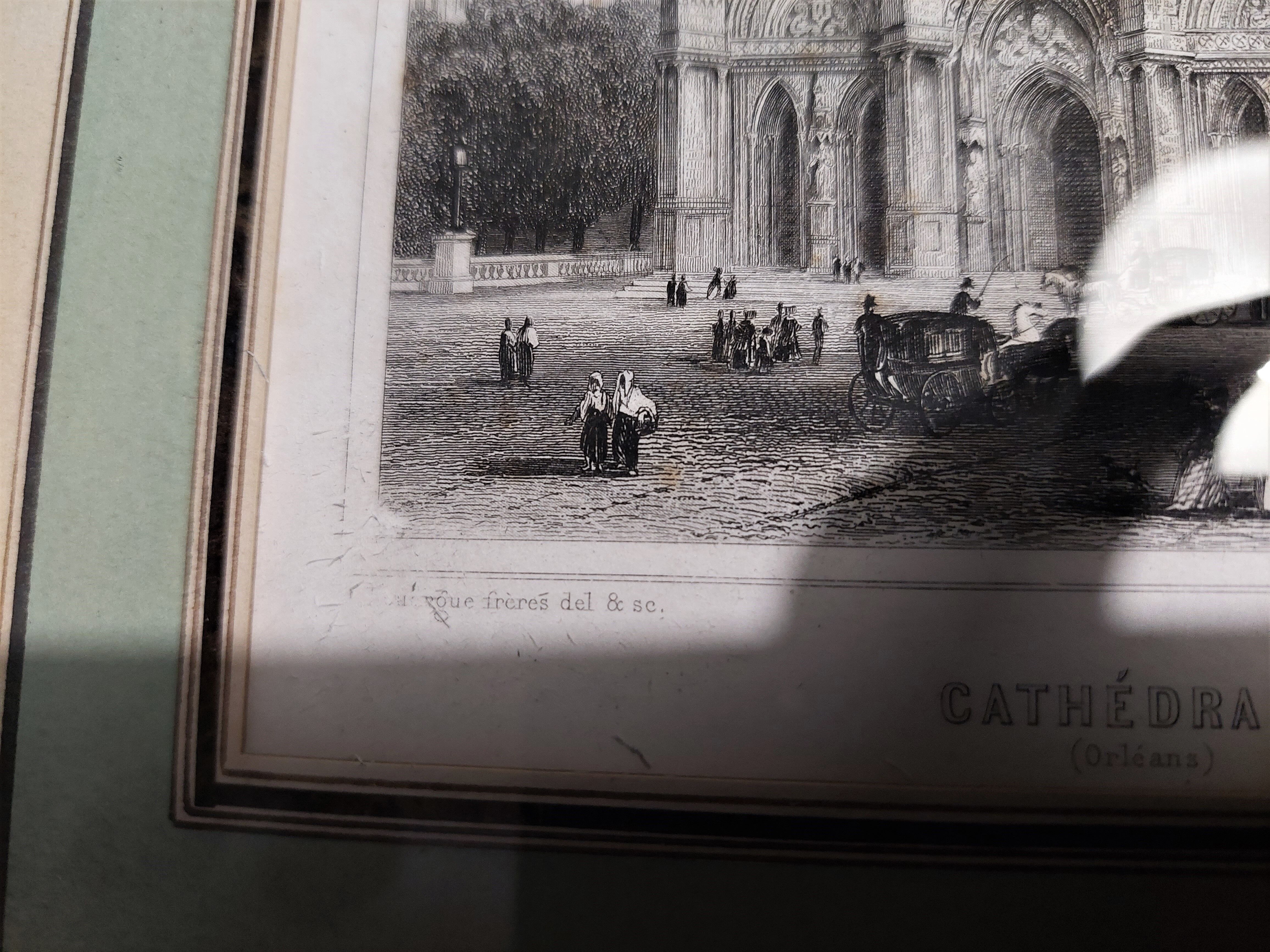 Gravure Ancienne Sur Acier - Cathédrale De Strasbourg - Rouargue Frères XIXe